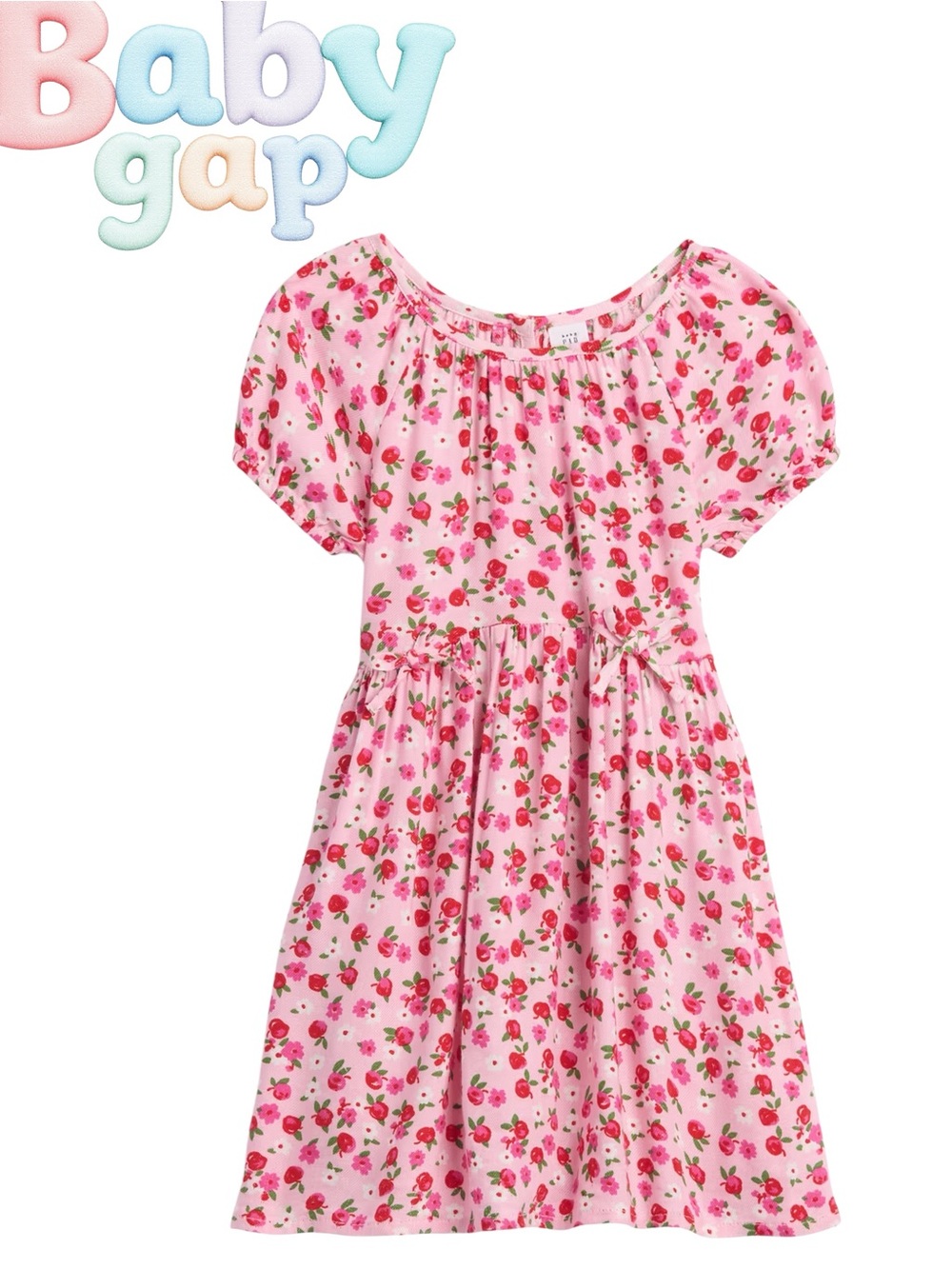 GAP Pink Floral Strawberry Print Cotton Dress size 2